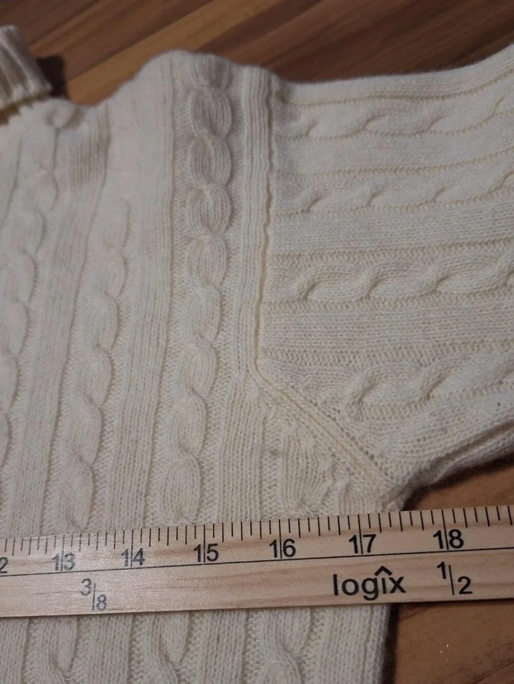 Sweetbriar Womens S Vintage Ivory Cable Knit Sweater Fisherman Preppy Old Money